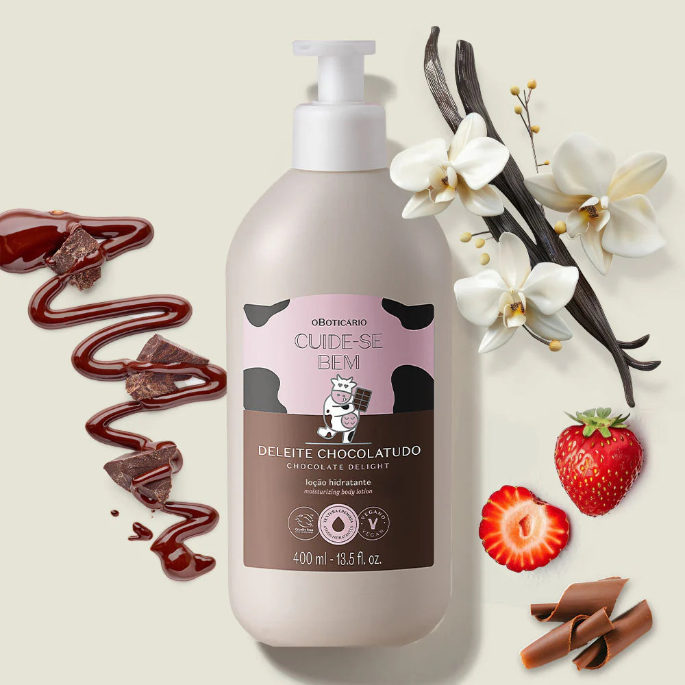 O Boticário Cuide-se Bem Deleite Chocolatudo Loção Hidratante Corporal 400ml