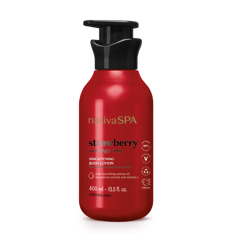 O Boticario Hidratante Corporal Morango Ruby Nativa Spa 400ml