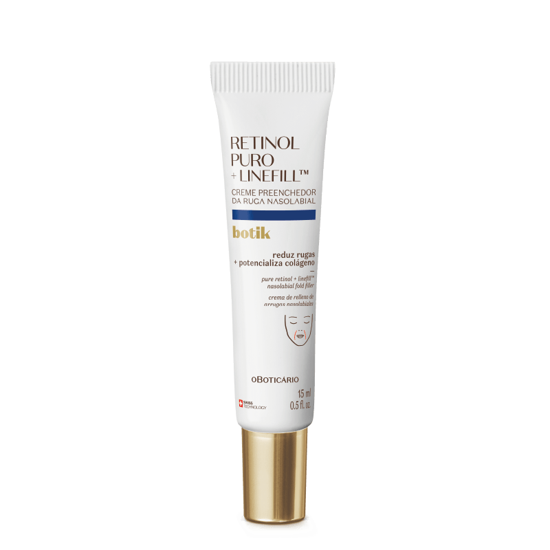 O Boticário Retinol Puro + Linefill Creme Preenchedor da Ruga Nasolabial Botik 15ml