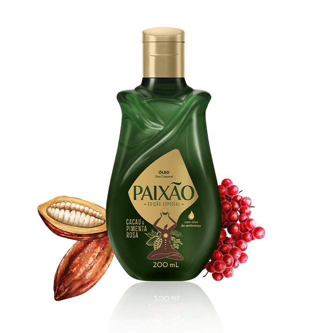 Óleo Corporal Cacau & Pimenta Rosa Com Ação Desodorante