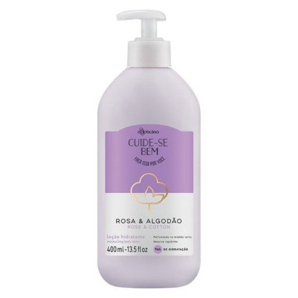 O Boticário Cuide-se Bem Loção Hidratante Rosa & Algodão 400 ml