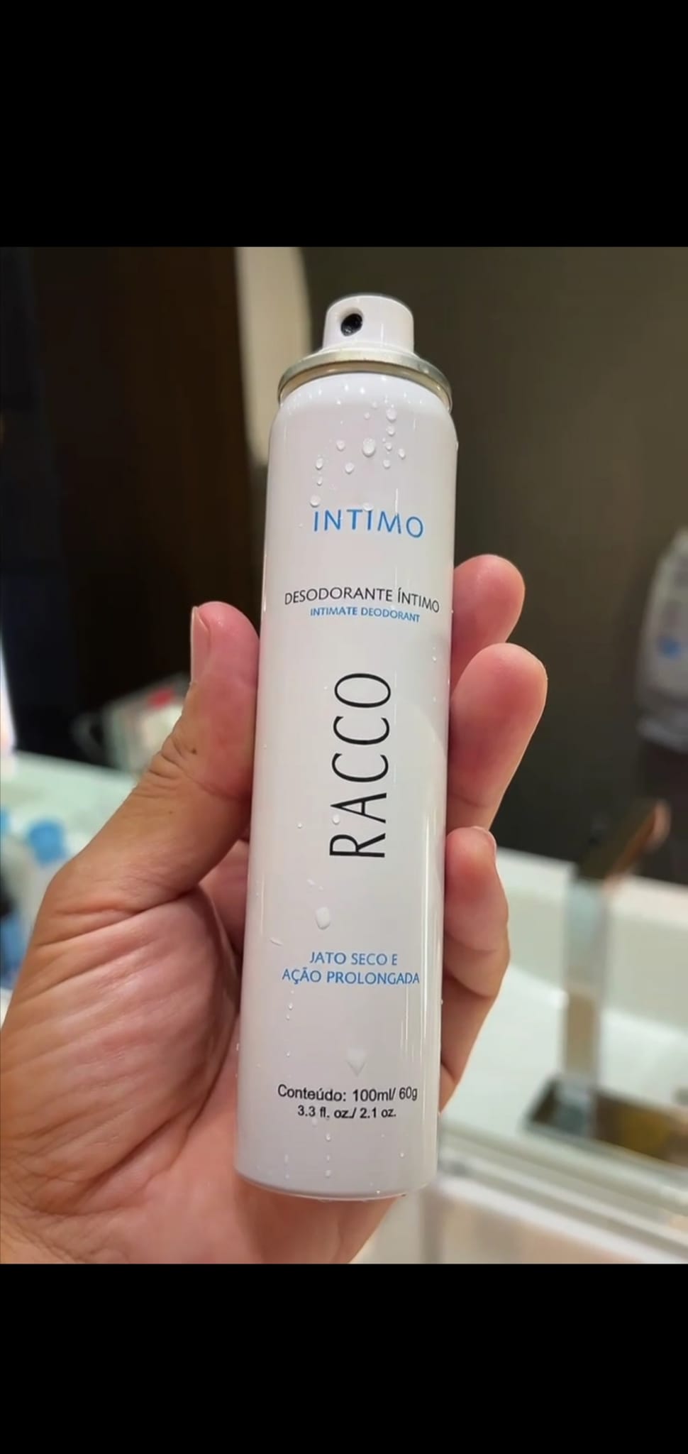 Desodorante Íntimo Jato Seco Racco 100ml – Frescor e Conforto para a Região Íntima