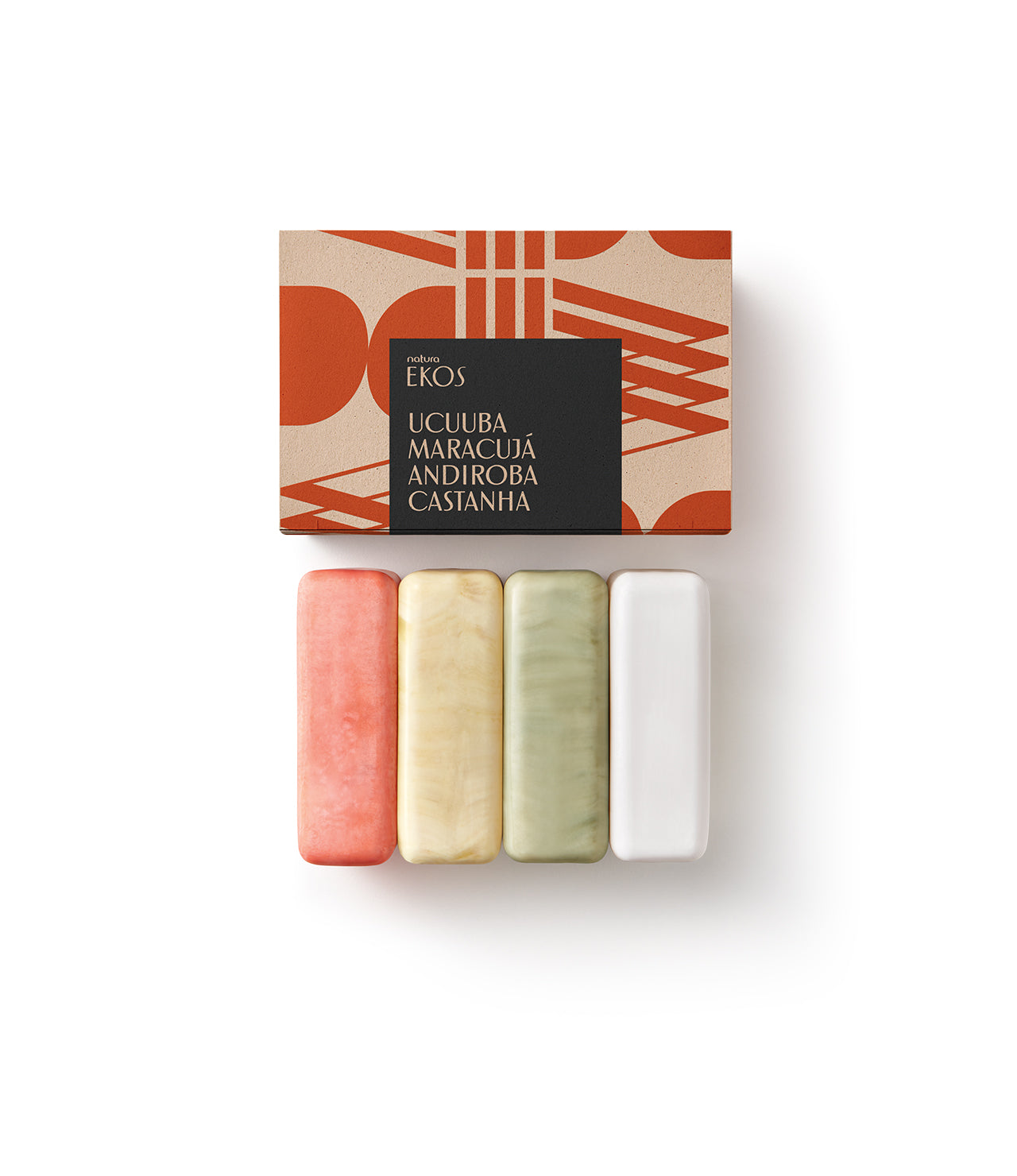 Conjunto de Sabonetes em Barra Ekos: Ucuuba Castanha Andiroba & Maracujá