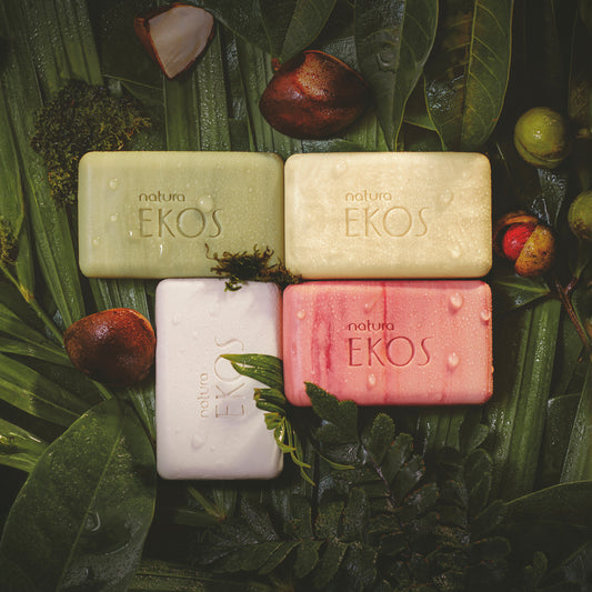 Sabonete em Barra Puro Vegetal Cremoso Ekos – Caixa com 4 Unidades de 100g | Sabonetes Veganos com Óleos da Amazônia