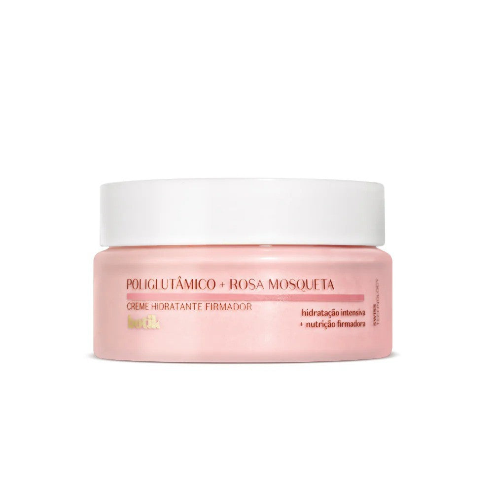 O Boticário Botik Creme Hidratante Firmador Poliglutâmico + Rosa Mosqueta 50g