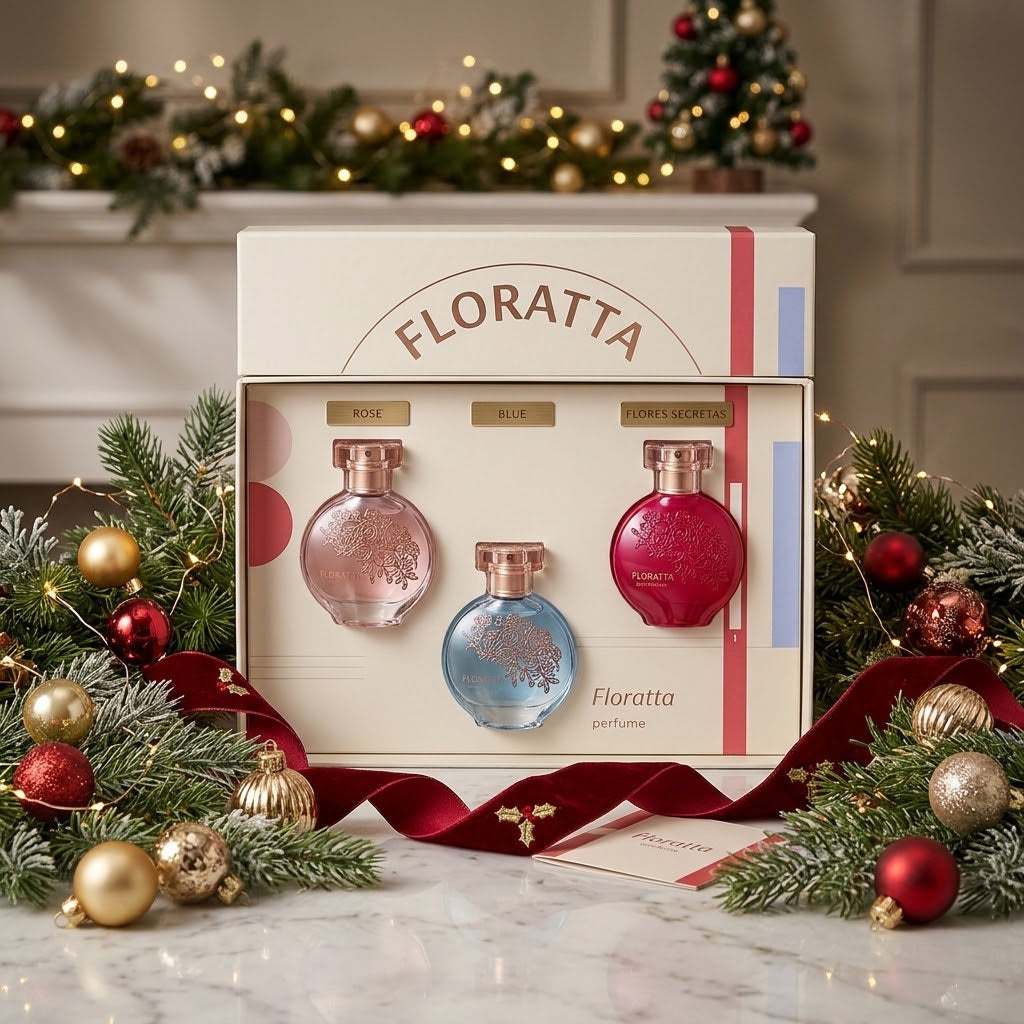 Kit Florata 3 perfumes Florata embalados para presente