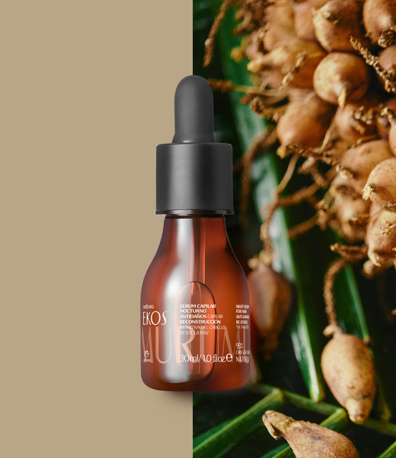 Sérum Noturno Anti-Danos para Cabelos Ekos Murumuru