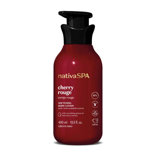 O Boticário Nativa SPA Loção Corporal Aveludada Cereja Rouge 400 ml