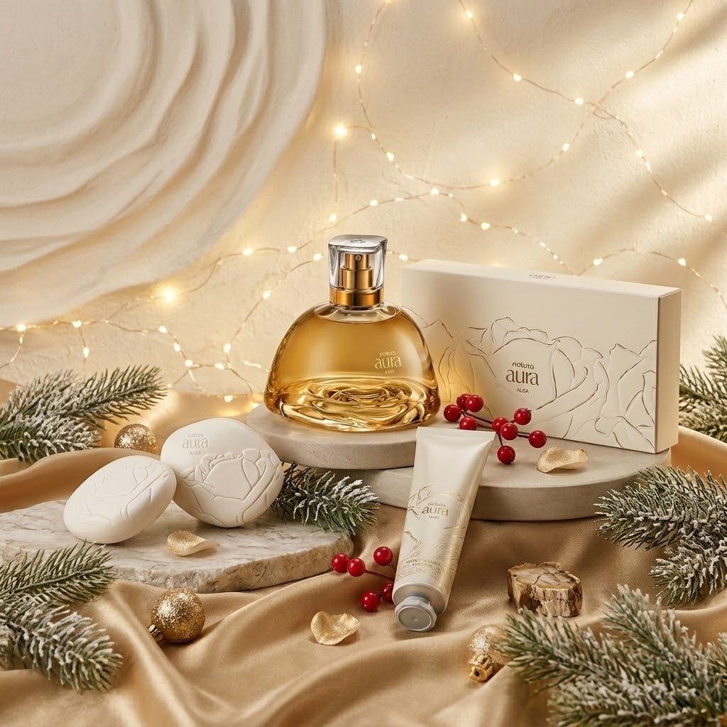 Kit Aura Alba Natura embalada para presente neste Natal