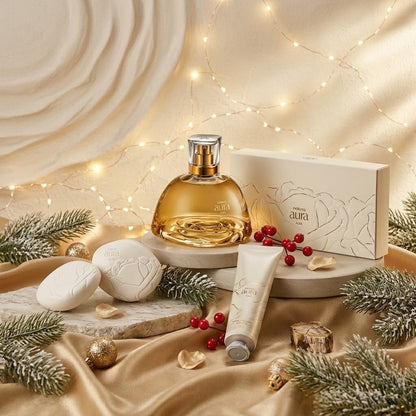 Kit Aura Alba Natura embalada para presente neste Natal