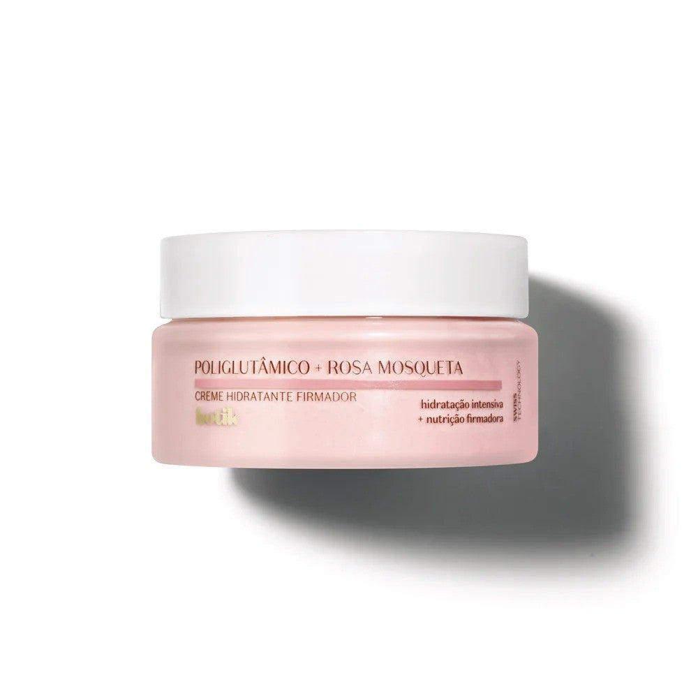 O Boticário Botik Creme Hidratante Firmador Poliglutâmico + Rosa Mosqueta 50g
