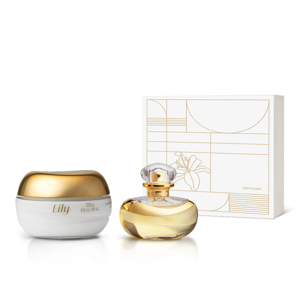 Kit O Boticário Lily Creme Hidratante Acetinado 250g + Lily Perfume 75ml