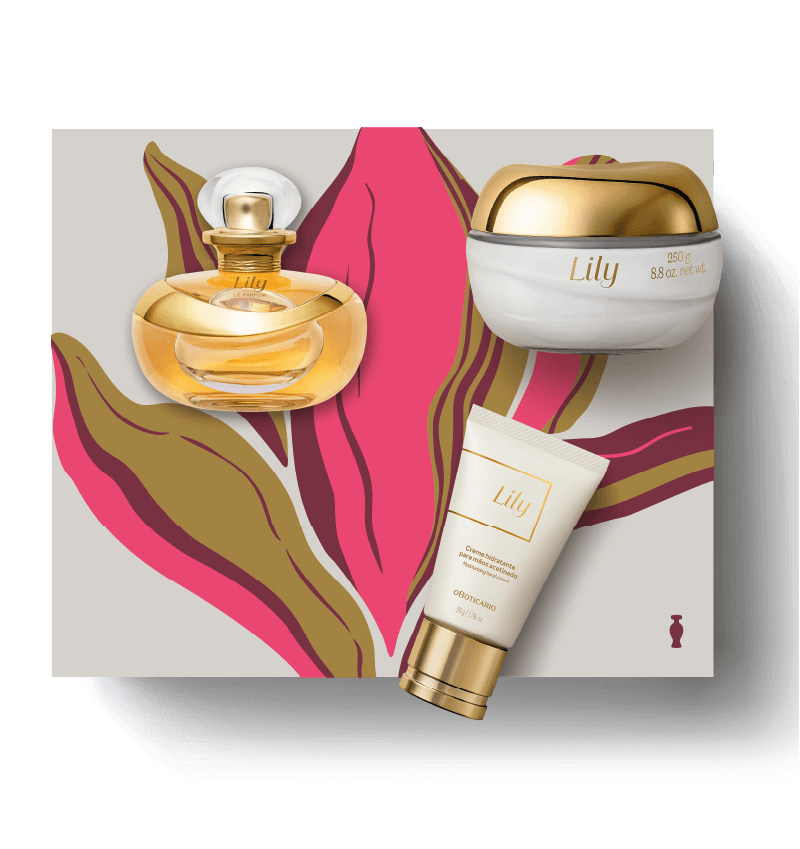 Kit O Boticário Lily Eau De Parfum+ Lily Creme Hidratante Acetinado+ Lily Creme Hidratante Acetinado Para Mãos