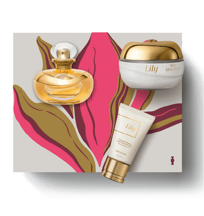 Kit O Boticário Lily Eau De Parfum+ Lily Creme Hidratante Acetinado+ Lily Creme Hidratante Acetinado Para Mãos