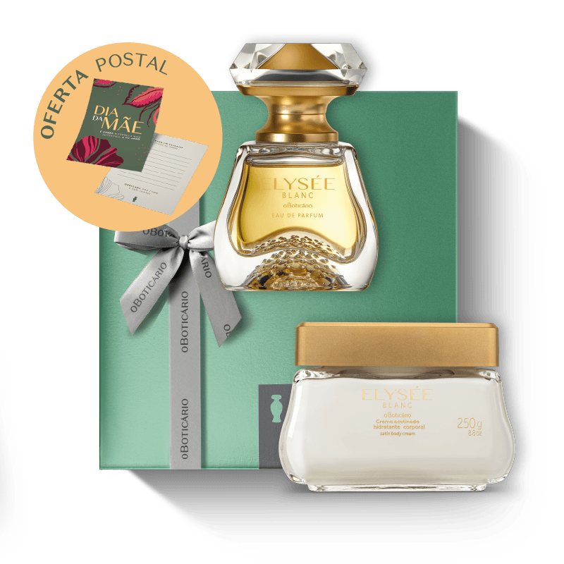 Kit O Boticário Elysée Blanc Creme Hidratante Acetinado, 250g + Perfume 75ml