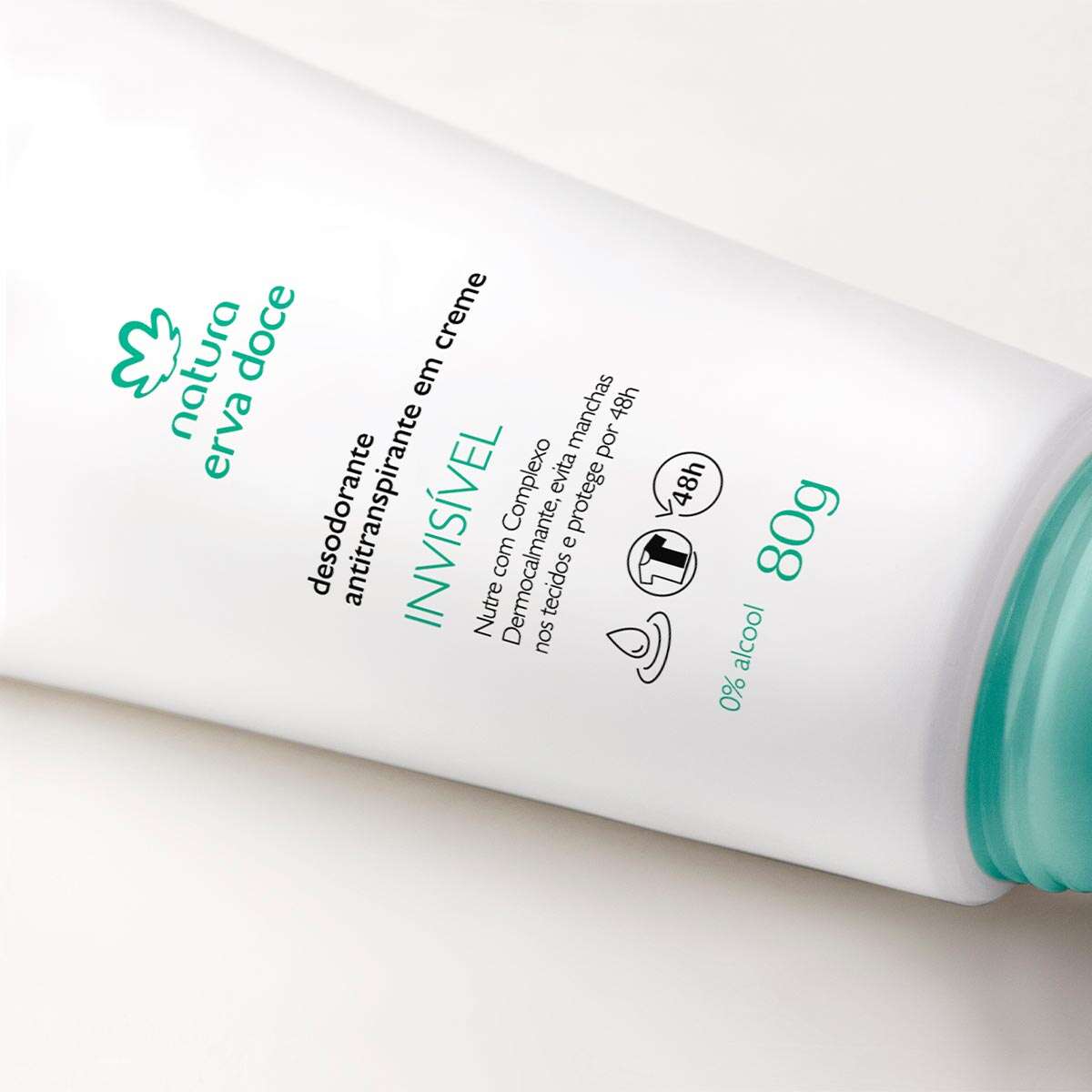 Desodorante Antitranspirante em Creme Erva Doce – 80g | Proteção 48h e Tecnologia Invisível