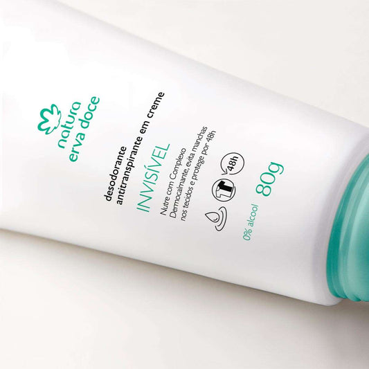 Desodorante Antitranspirante em Creme Erva Doce – 80g | Proteção 48h e Tecnologia Invisível