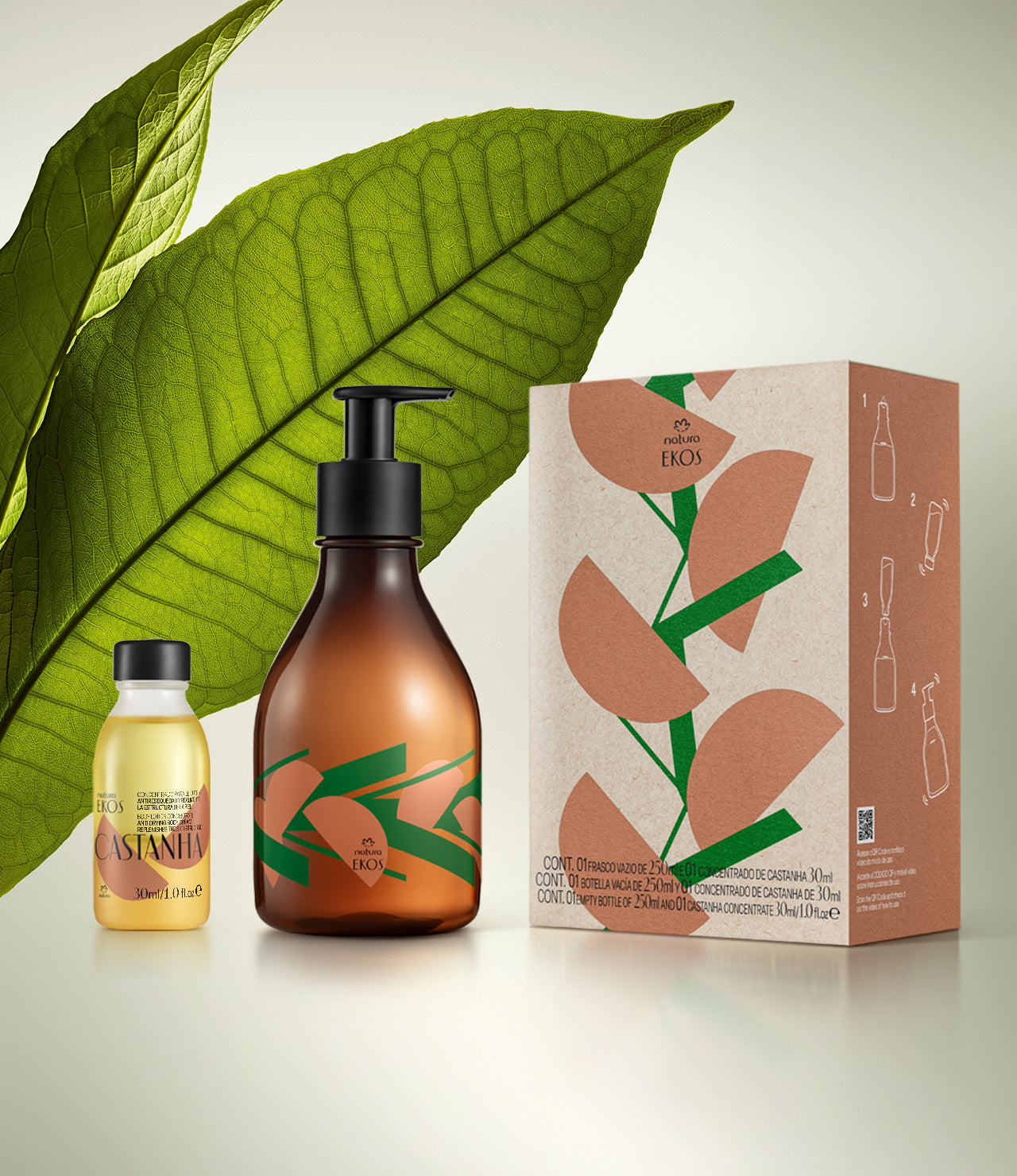 Kit de Loção Corporal Concentrada Ekos Castanha