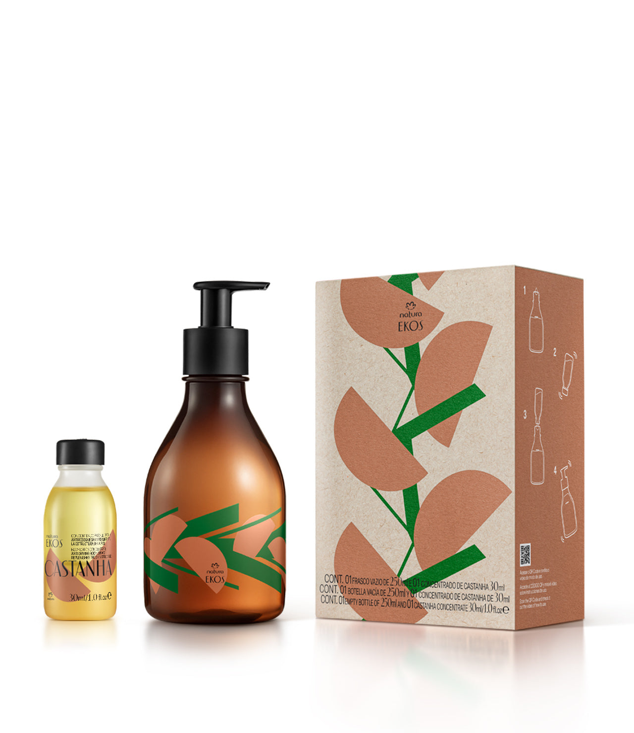 Kit de Loção Corporal Concentrada Ekos Castanha