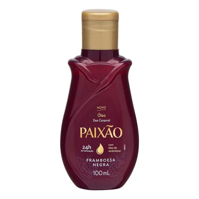 Loção Hidratante Paixão Framboesa Negra 200ml – Hidratação 24h com Óleo de Amêndoas e Ação Desodorante