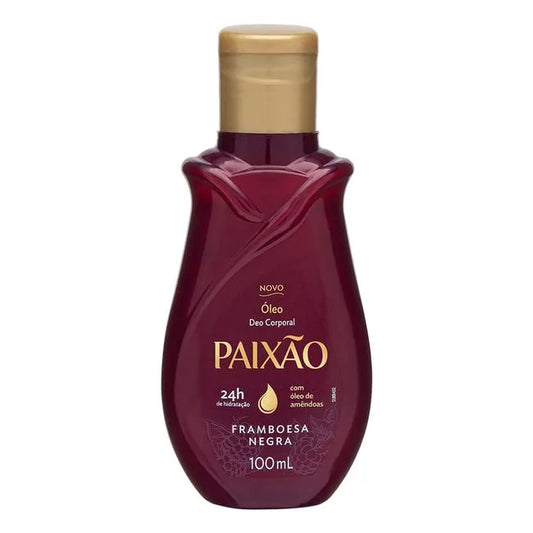 Loção Hidratante Paixão Framboesa Negra 200ml – Hidratação 24h com Óleo de Amêndoas e Ação Desodorante