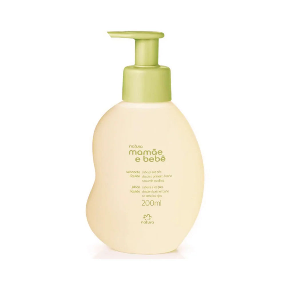 Natura Mamãe e Bebê Sabonete Líquido da Cabeça aos Pés 200ml