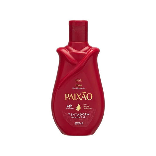 Loção Hidratante Paixão Tentadora 200ml – Hidratação 24h com Óleo de Amêndoas e Ação Desodorante